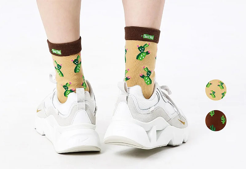 沙漠仙人掌花 厚襪款(2種尺寸) 